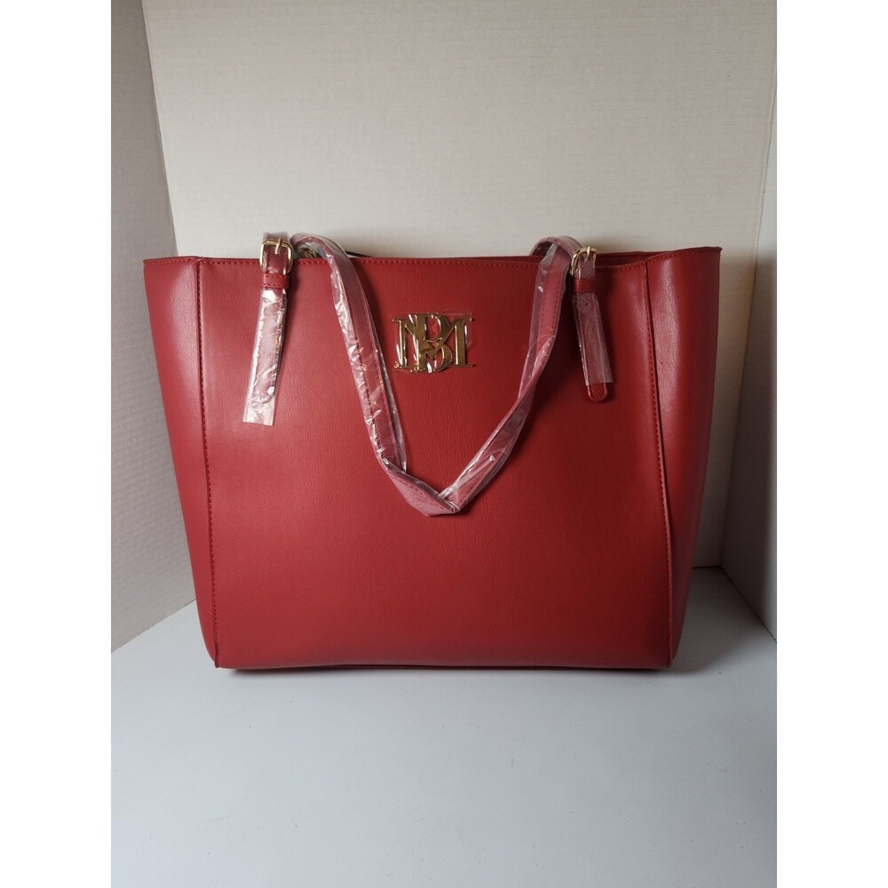 Women’s Large Tote Purse Badgley Mischka Red Vegan Leather New MSRP $129